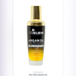 Argan Oil with Tea Tree Essence - Nourishing Hair & Body Oil (Black/Gold)